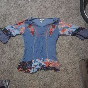 Bohemian Floral Embroidered Women's Blouse